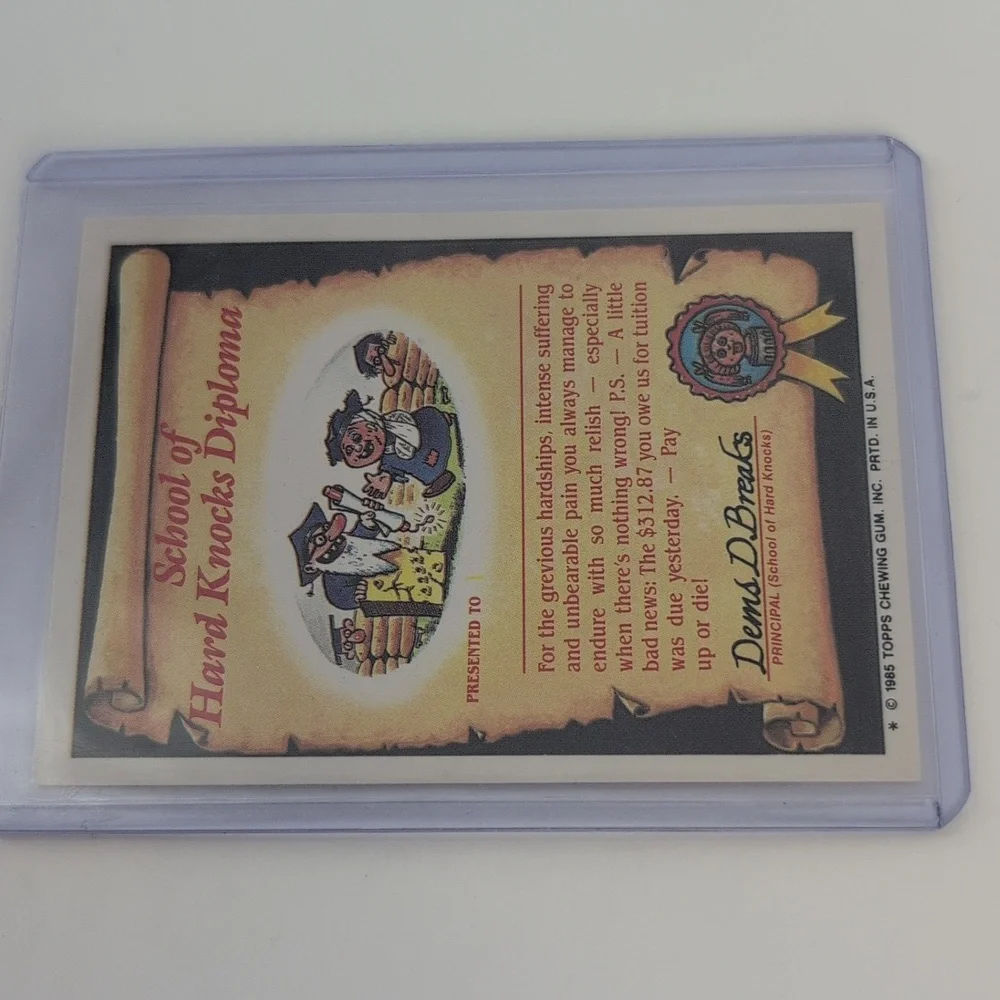 Double Heather Series 1 Garbage Pail Card In Great Condition !